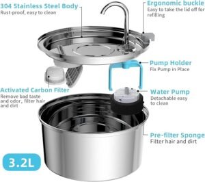 Tomxcute Cat Water Fountain