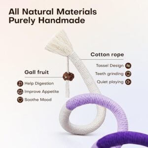 Potaroma Cat Toys Chew Ropes 3Pcs with Refillable Natural Catnip