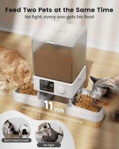 oneisall Automatic Cat Feeder for 2 Cats